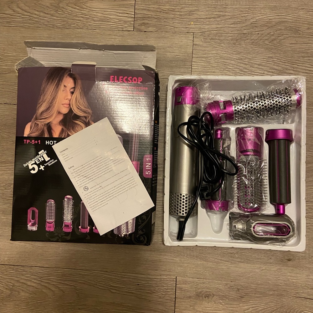 5 in 1 Hair Blower Brush with Hair Volumizer,Hot Airbrush